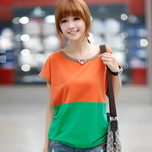 

Summer 2020 short sleeve t shirt Women blue Top Garment