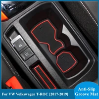 car gadget pad for vw t roc volkswagen troc t roc 2017 2018 2019 accessories gel pad rubber gate slot mat cup mats tapis voiture