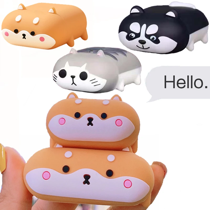 

For Airpods Pro 3D Cute Cartoon Shiba Inu Dog Soft Earpods Case for Apple Airpods 1 2 3 Lying Down Puppy Wireless Earphone Cover