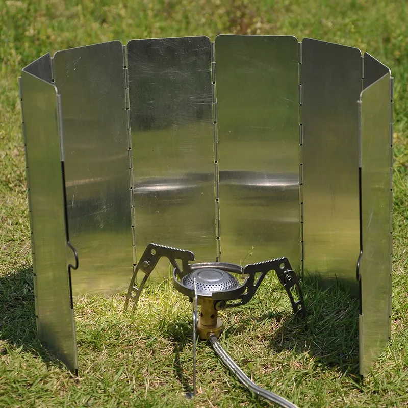 8 тарелок складной лобовое стекло Открытый Кемпинг плита газовая для барбекю