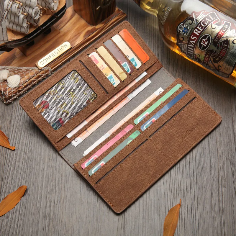 

Wallet Men's Long design customized picture free photo print DIY birthday gift Slim Youth Personality Student male Soft Wallet