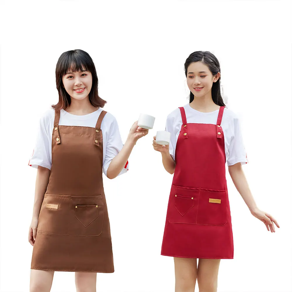 

Customized Waterproof Chef Apron Embroidered Or Printed Logo Is Suitable For Restaurants, Coffee Shops, Bars, Tea houses Apron