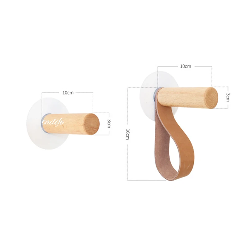 Креативный Буковый кожаный настенный держатель для ключей одежды шапка шарф