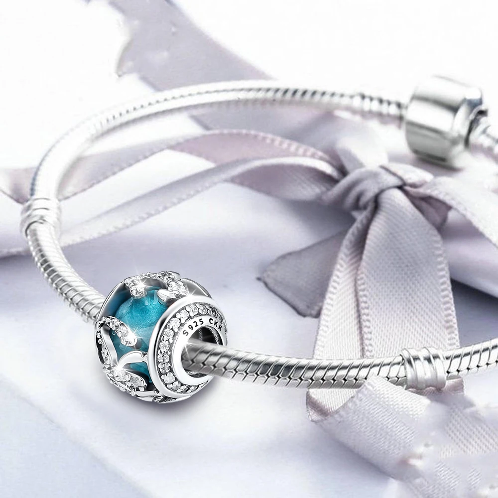 CKK Beads 100% 925 пробы серебряные подвески в форме слезы подходят для женских