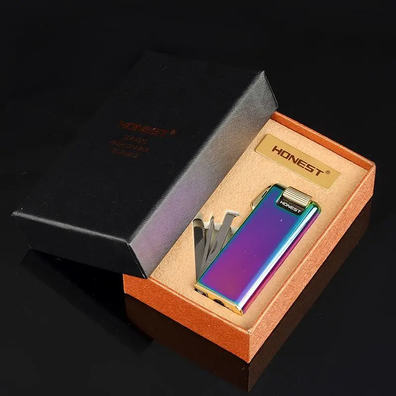 Честная креативная наклонная газовая зажигалка с многофункциональной