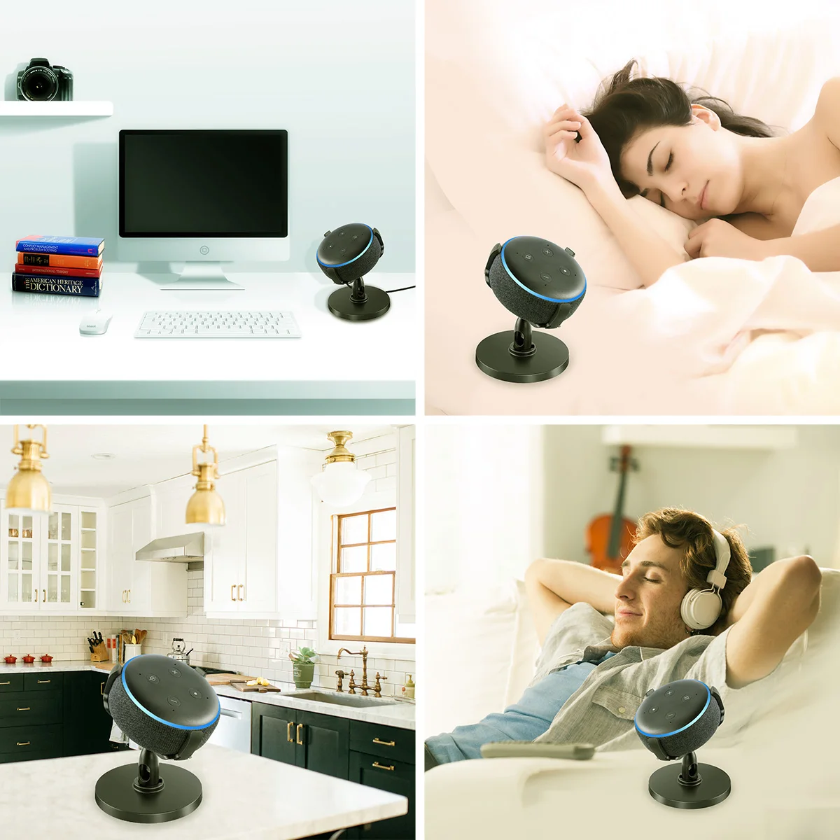 Подставка для динамика Echo Dot 3 поворот на 360 градусов портативный Настольный