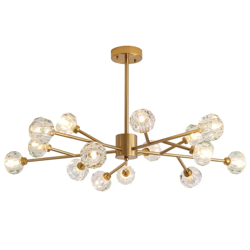 Современная хрустальная Золотая люстра 2020 светильник лампа декоративные люстры