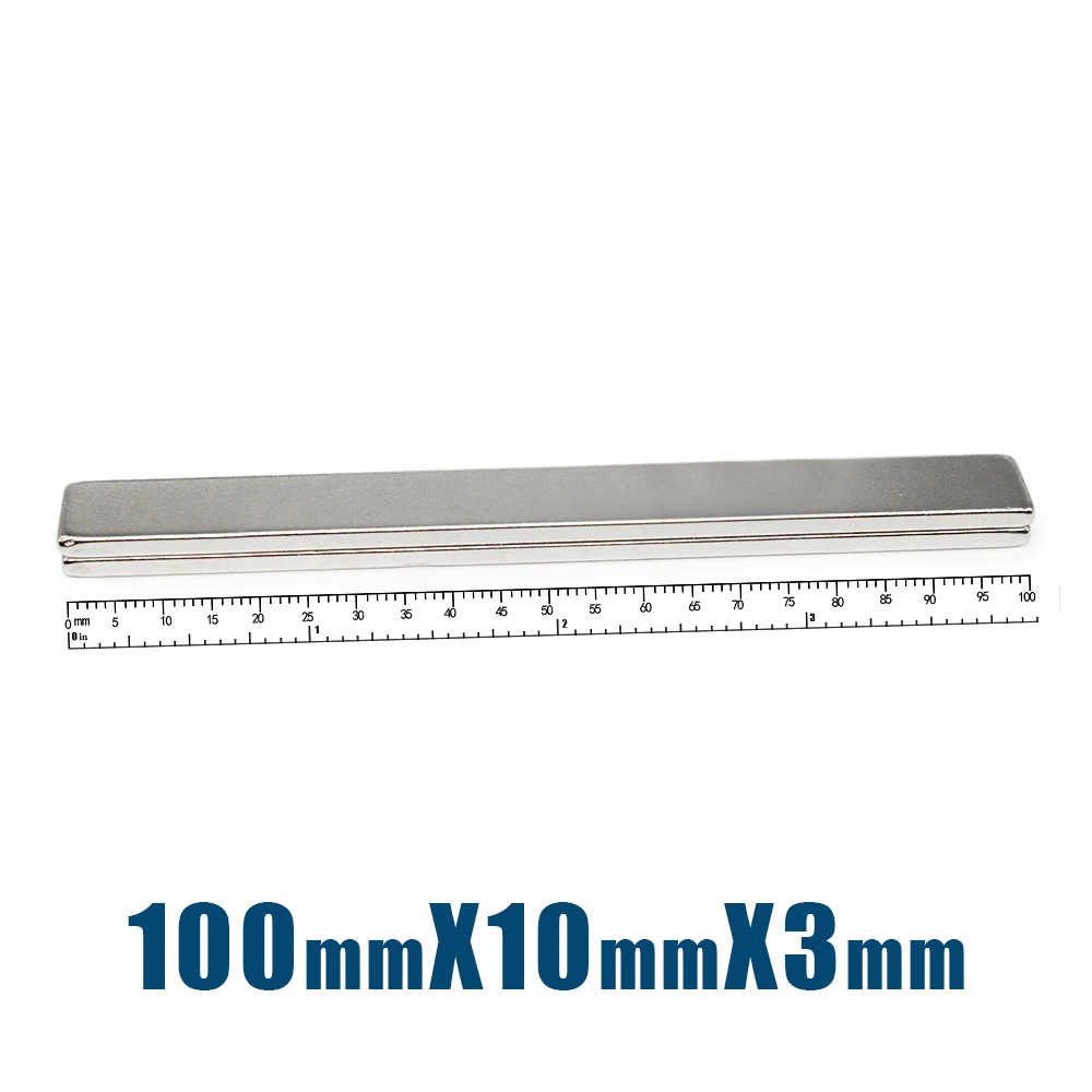 

2/3/5/10/15/20PCS 100x10x3 Longer Quadrate Rare Earth Neodymium Magnet N35 Block Permanent Neodymium Magnet 100x10x3mm 100*10*3