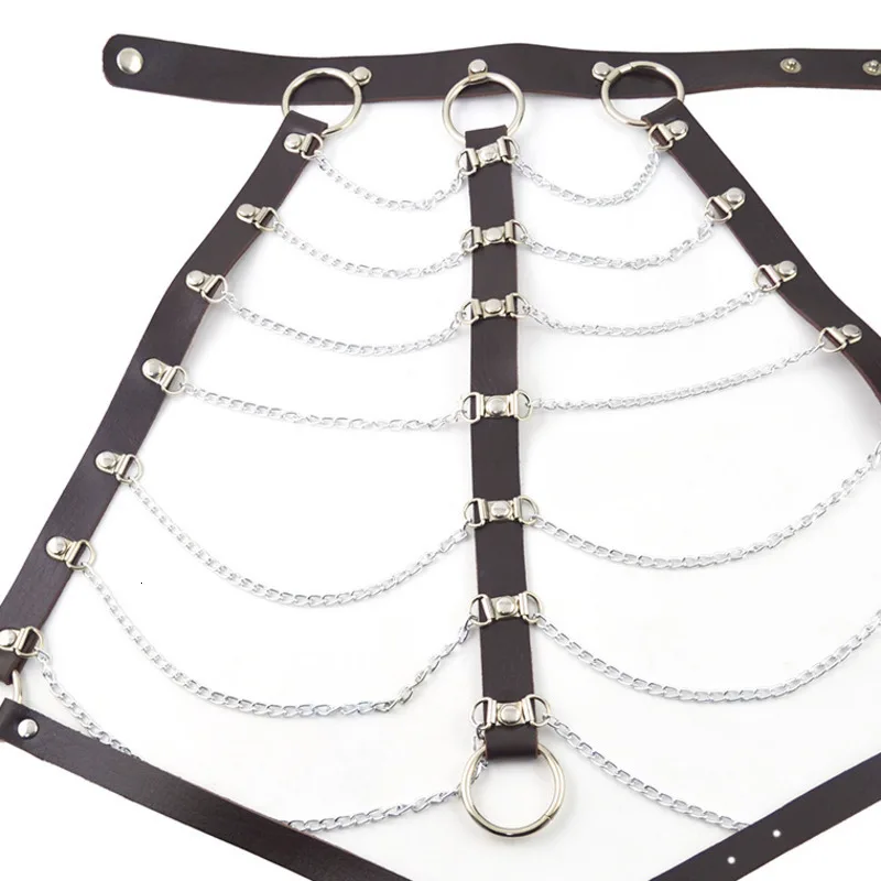 WKOUD EAM Женская металлическая панк цепочка для груди сексуальный модный шарм