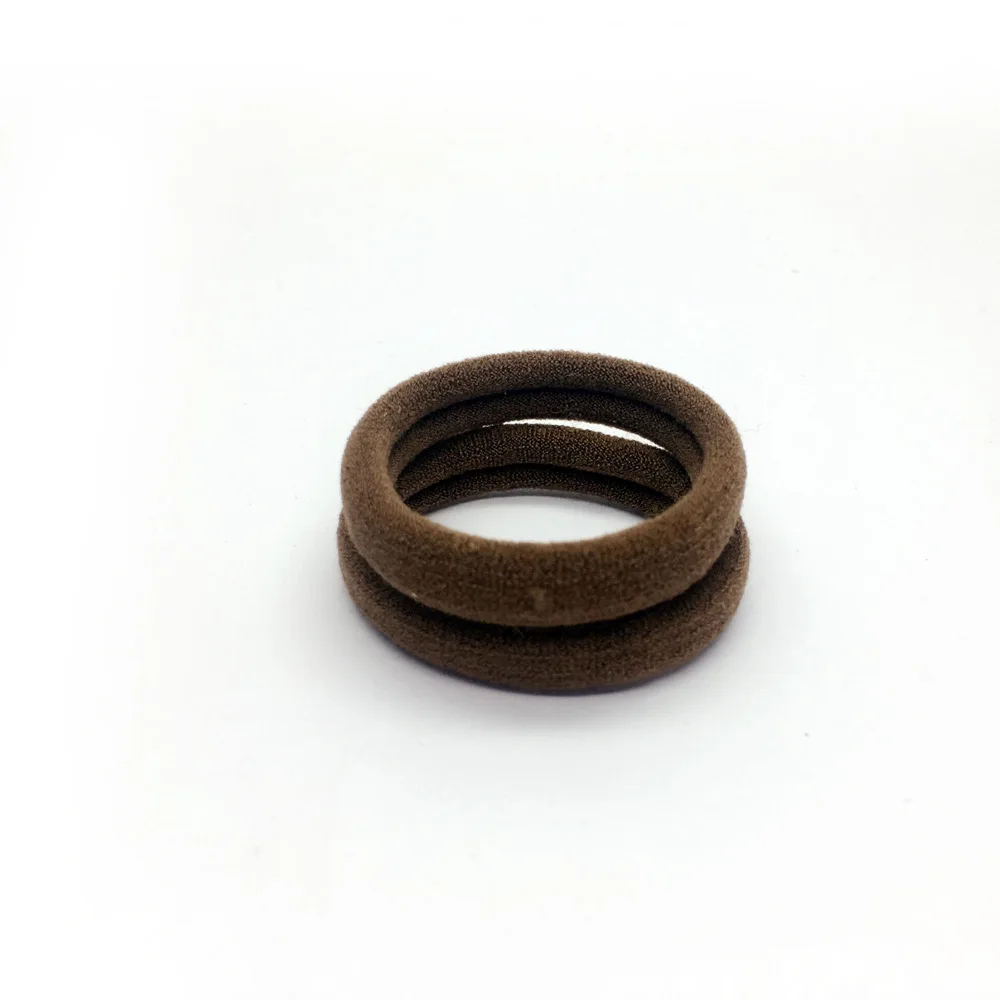 brown - 20 PCS 20 шт. яркие цвета резинки детские безопасные эластичные резинки для волос конский хвост держатель для девочек женские аксессуары для волос - Цвет: brown - 20 PCS