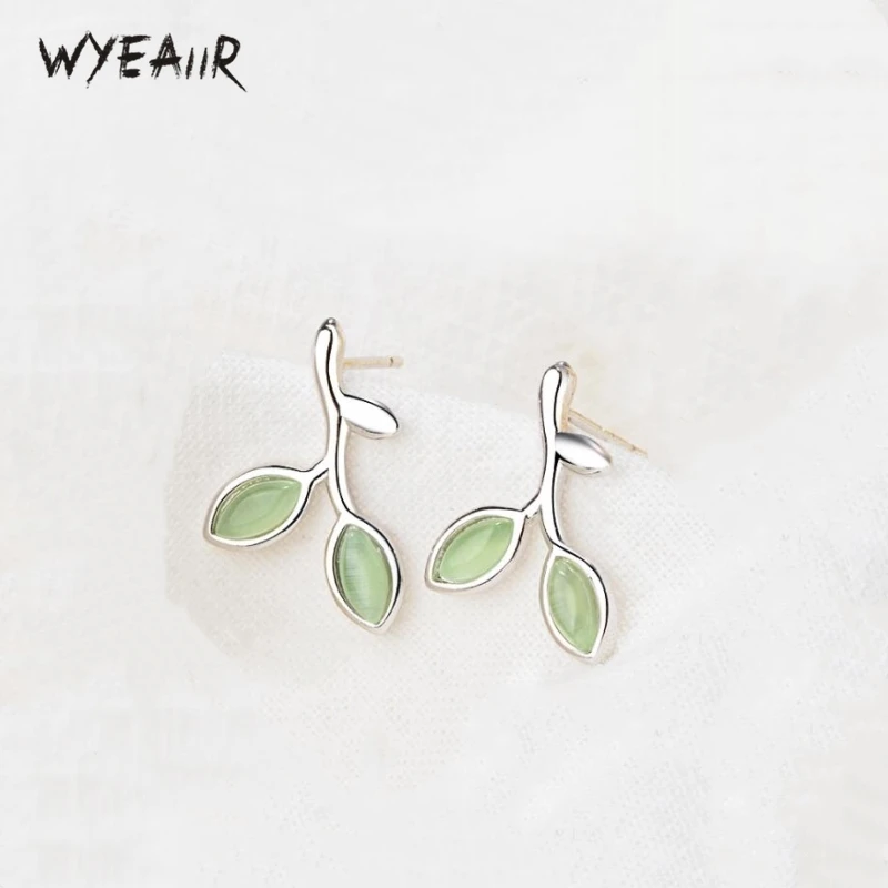 Женские серьги гвоздики с опалом WYEAIIR|Серьги-гвоздики| |