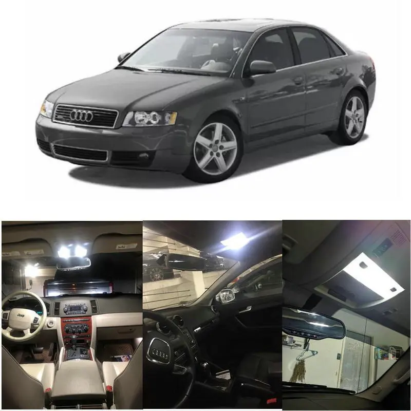 Внутренние светодиодные лампы для 2002 Audi A4 Avant A6 A8 Quattro Allroad TT Map Light|Сигнальная