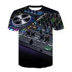2020 Летняя мужская Футболка DJ LED светильник, одежда в стиле панк, футболка диск топы, Мужская забавная футболка с 3D-принтом, Повседневная футболка