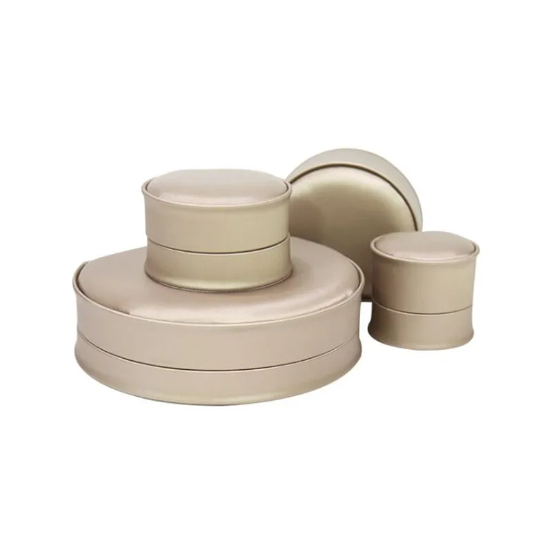 

New 16x14.3x4.3cm big size Gold Color Creative semicircle brushed PU leather jewelry box necklace jewelry box set gift box