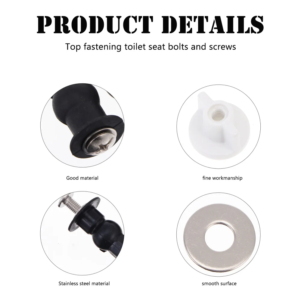 

1 Set Universal Toilet Seat Screws Bolts Toilet Seat Replacement Parts Kit