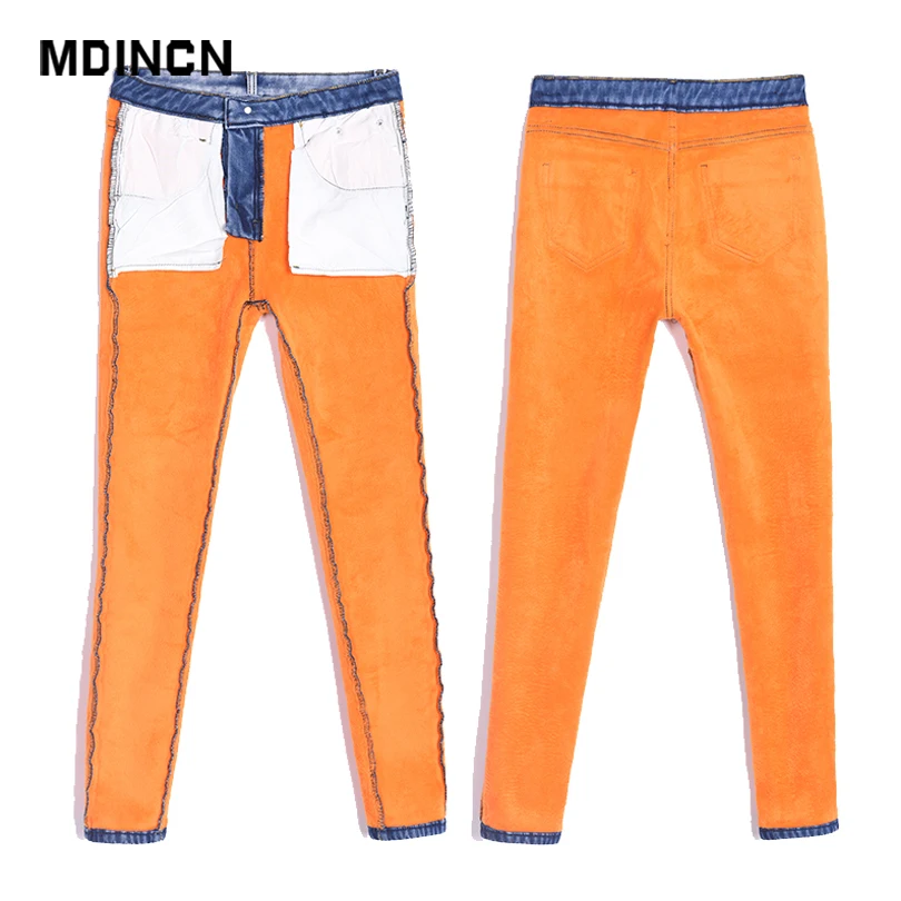 Потертые и Поцарапанные Джинсы для женщин с высокой талией зимние новые штаны