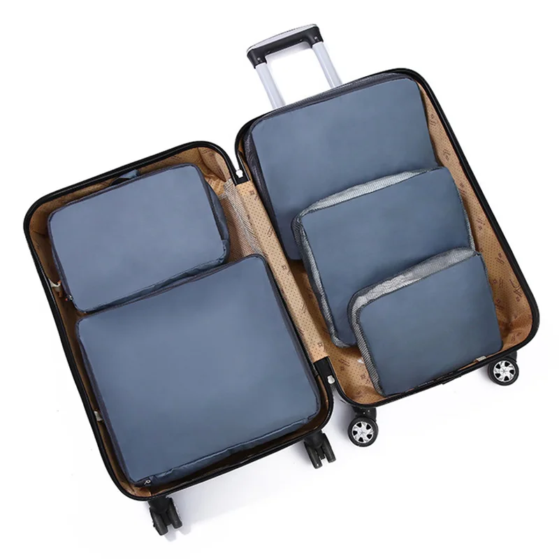 

5 Pcs Waterproof Clothes Travel Storage Bags Packing Cube Luggage Organizer Pouch B2Cshop
