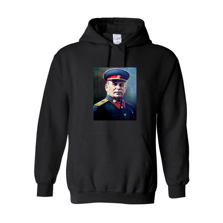 Мужские флисовые толстовки с принтом Сталина в русском стиле зимние унисекс