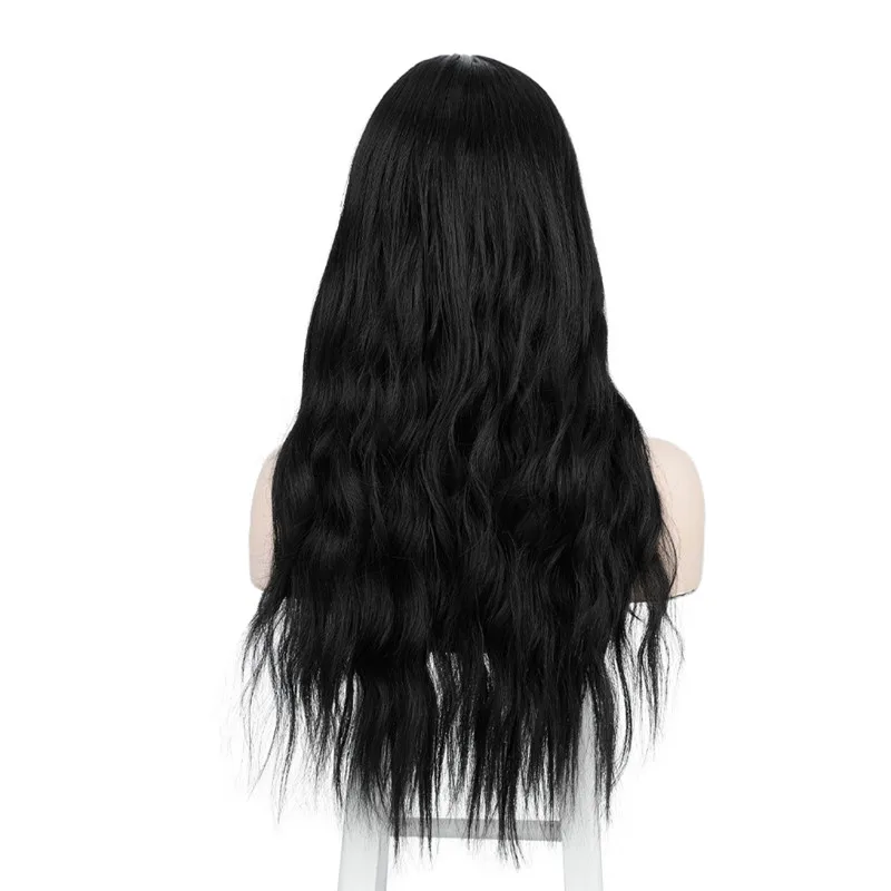 

Synthetic Front Lace Wave Wig 24'' Long Natural Wave Lolita Wig Middle Part Heat Resistant Fibre Fake Hair Blonde Wigs for Women