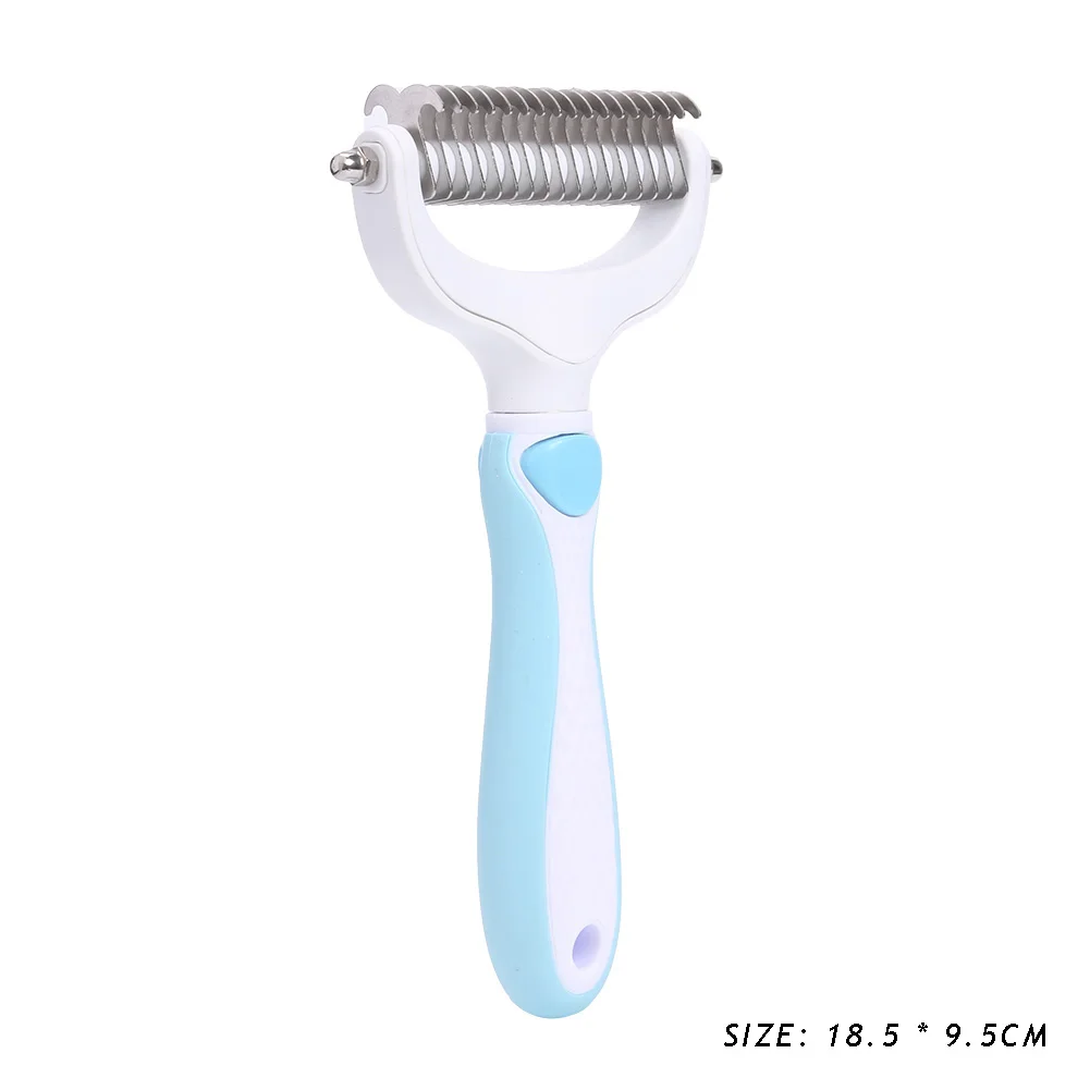 

Pet Comb Dog Grooming Trimmer Tool Manual Brush Hair Removal Supplies Accessory Plastic Handle Dense Needle Comb