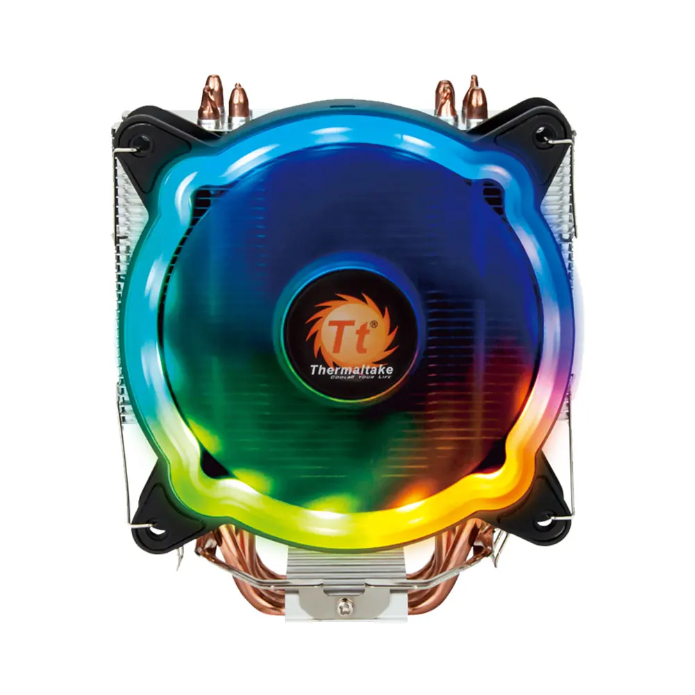 

Thermaltake Tt CPU Cooling Fan Radiator Cooler Silent Heatsink 12V RGB LED Lighting Effect PC Computer for Inter LGA 1366 115X