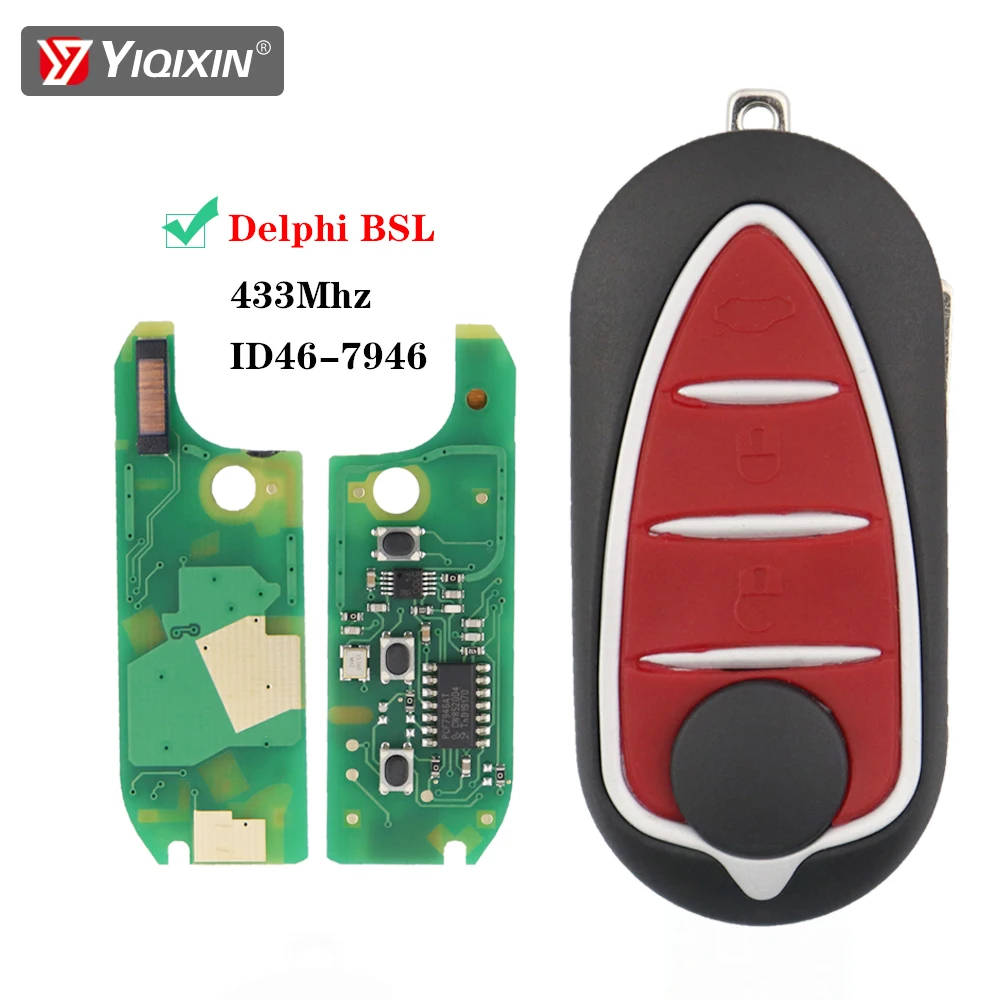 

YIQIXIN для Alfa Romeo Mito Giulietta Myth 159 GTO GTA 147 155 166 оригинальная печатная плата PCF7946 2008-2016 дистанционный Раскладной Автомобильный ключ