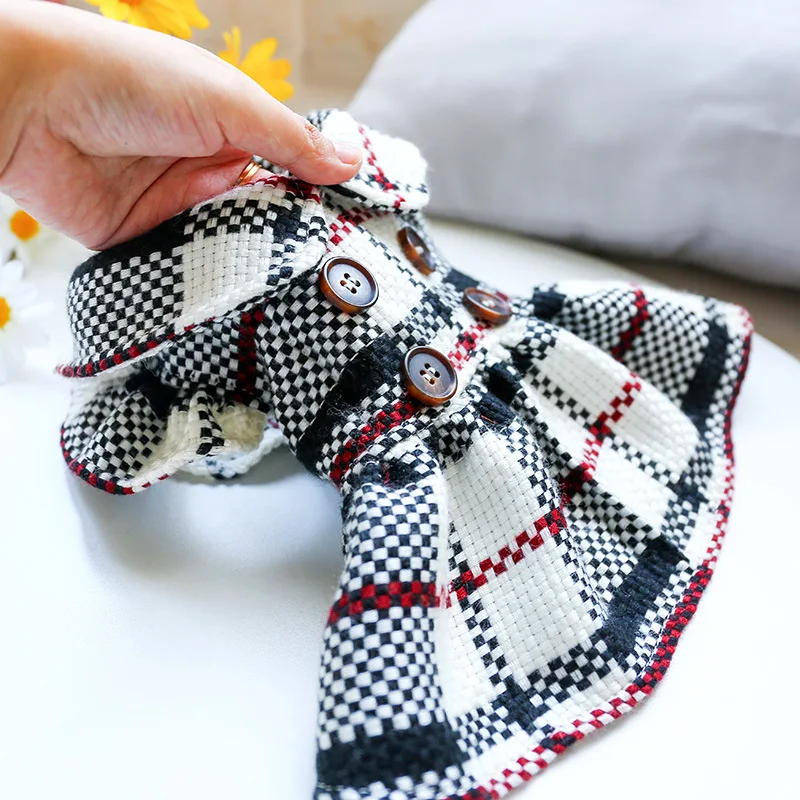 

Dogs transform into new cat costumes, pet costumes, warm princess fragrance doll collar skirts, black and white warm