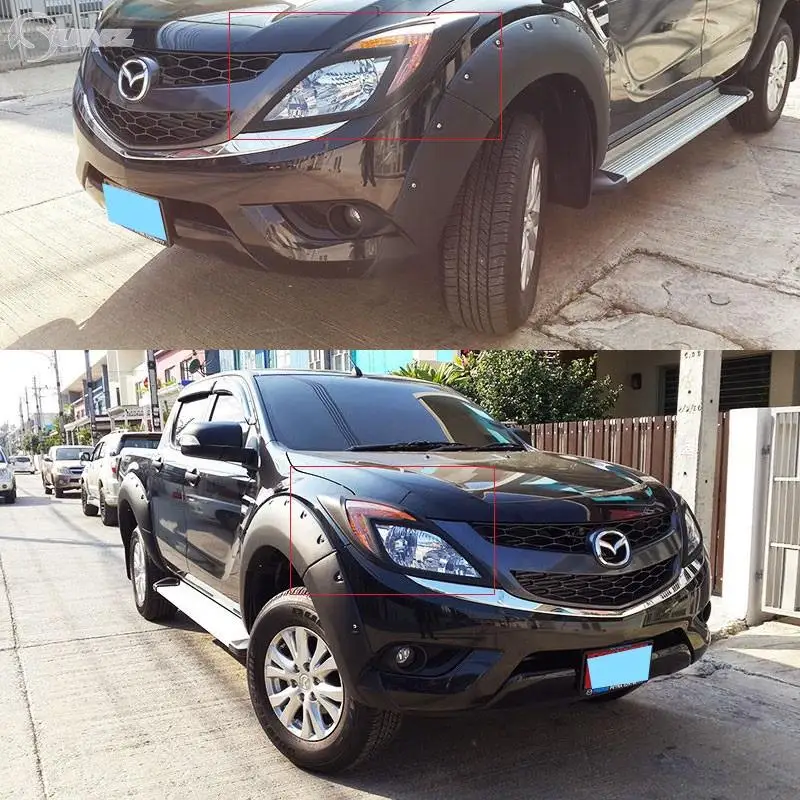 Автомобильные аксессуары матовый черный налобный фонарь чехол для Mazda BT 50 2012 2019