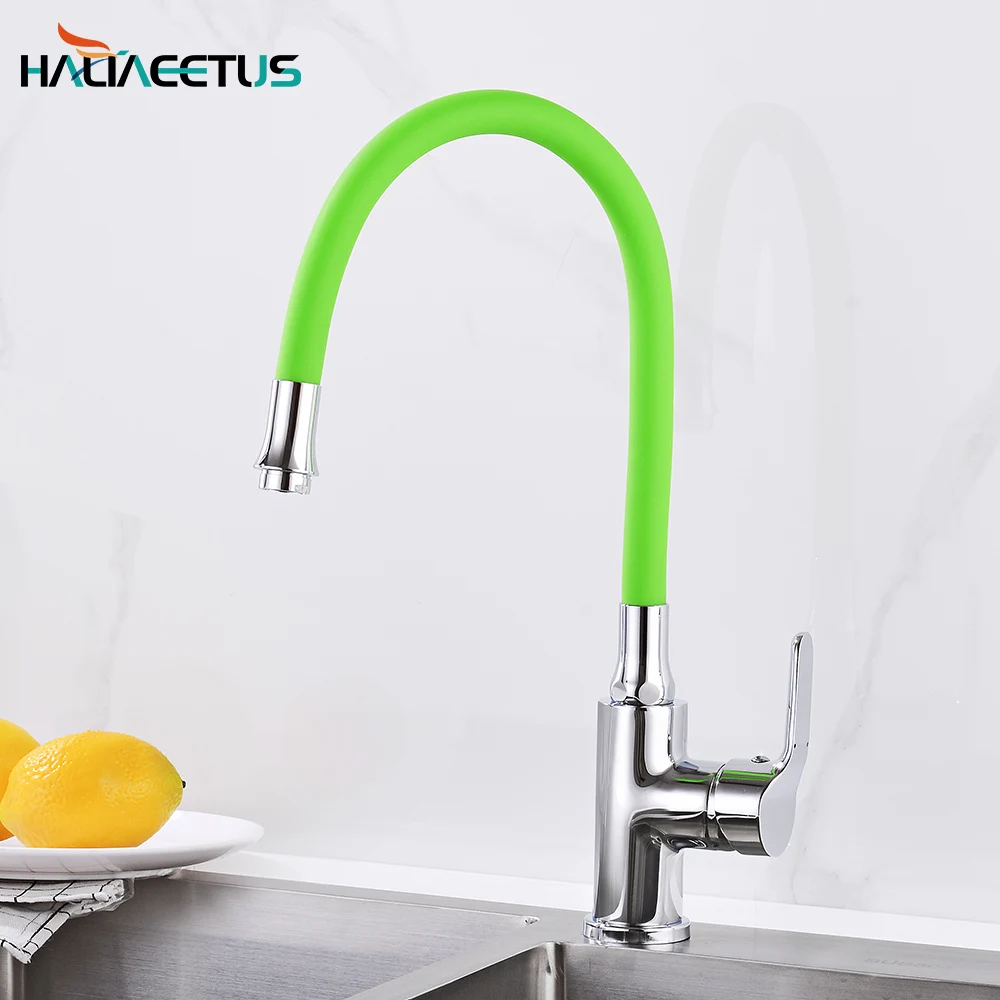 Haliaeetus кухонный кран трехцветный силиконовый поворотный Смеситель в любом