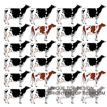 BlessLiving Milk Cow Bedding Cartoon Bed Cover Set Dairy Cattle Quilt Cover Farm Animal Bedspreads Black Brown Bedlinen Dropship 3