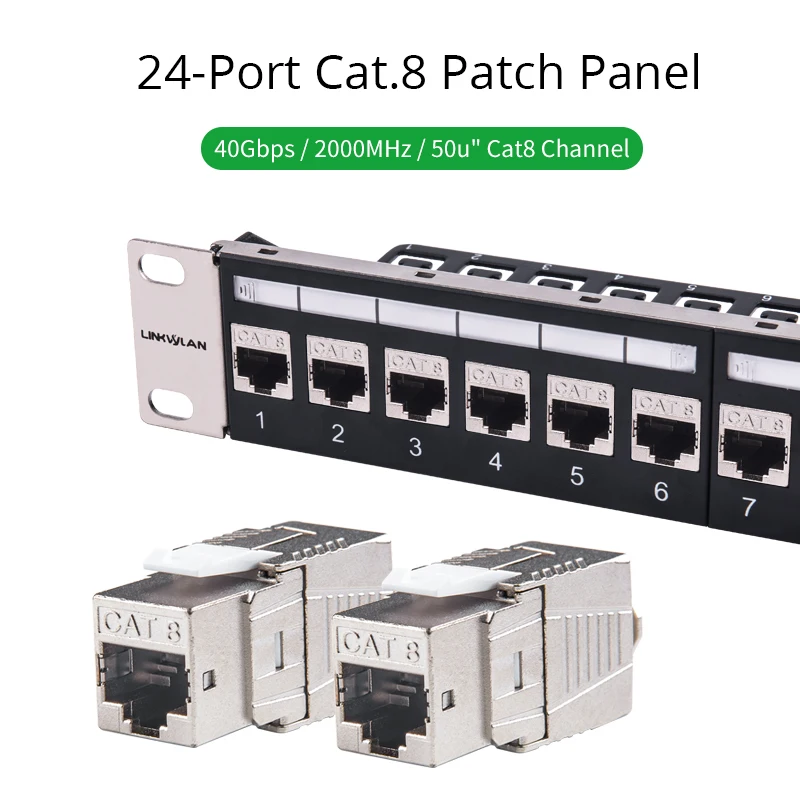 24 порта экранированная модульная коммутационная панель совместима с