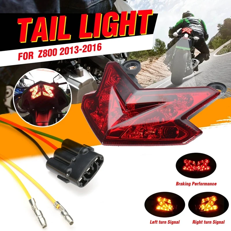 

Мотоциклетные светодиодные задние светильник стоп лампы сигнала поворота для Kawasaki Z800 2013-2016