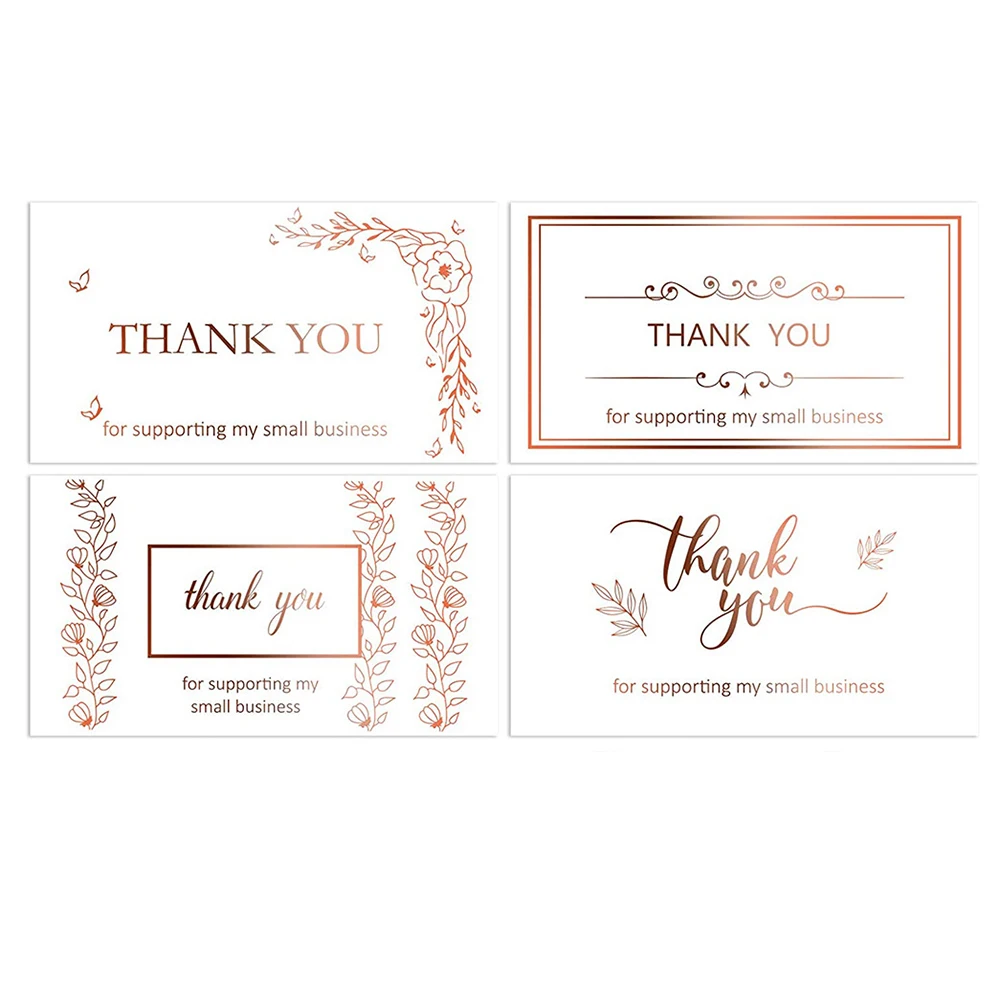 10-50 шт Мини золотым тиснением Спасибо карты на День святого Валентина С Днем