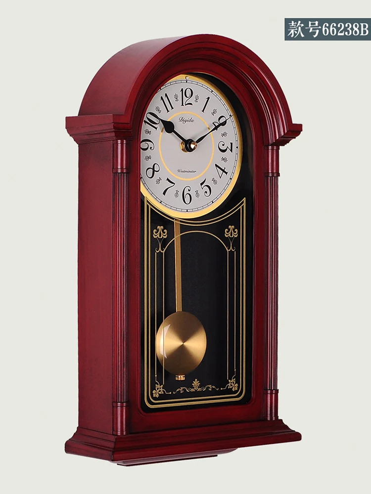 Китайский стиль большие настенные часы ретро с маятником настенный Декор для