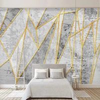 custom 3d wall cloth nordic minimalist retro golden lines background wall decor living room mural wallpaper roll papel de parede