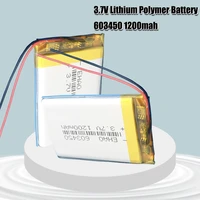 new portable 1200mah li polymer lipo battery 3 7v rechargable 603450 lithium li ion battery built in pcb module