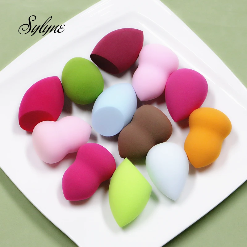 Sylyne, 6 шт./лот, большая губка для макияжа, пуховая тыква/капля воды, косметика, макияж, основа, маска, красота, губка, пудра, пуховка