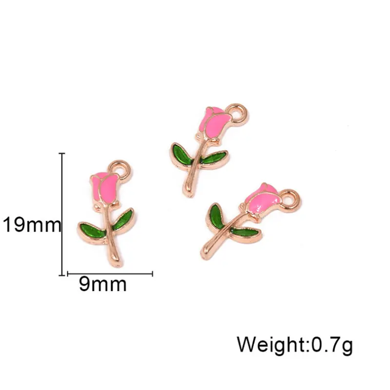 

Rose Flower Charm Pendants Gold Jewelry Making Finding DIY Bracelet Necklace Earring Accessories Handmade Tools 20pcs
