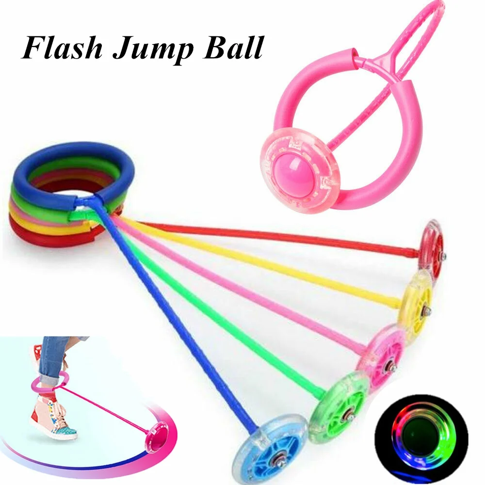 

Мяч детский со шнурком для прыжков и светодиодной подсветкой