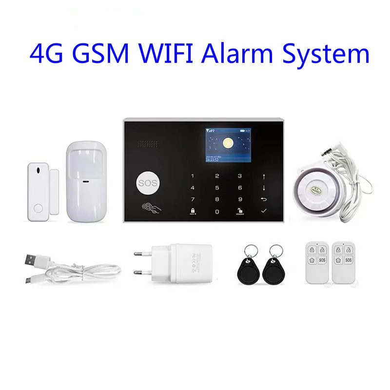 Домашняя система безопасности 4g 3g sim карта Wi Fi охранная сигнализация работает с 2