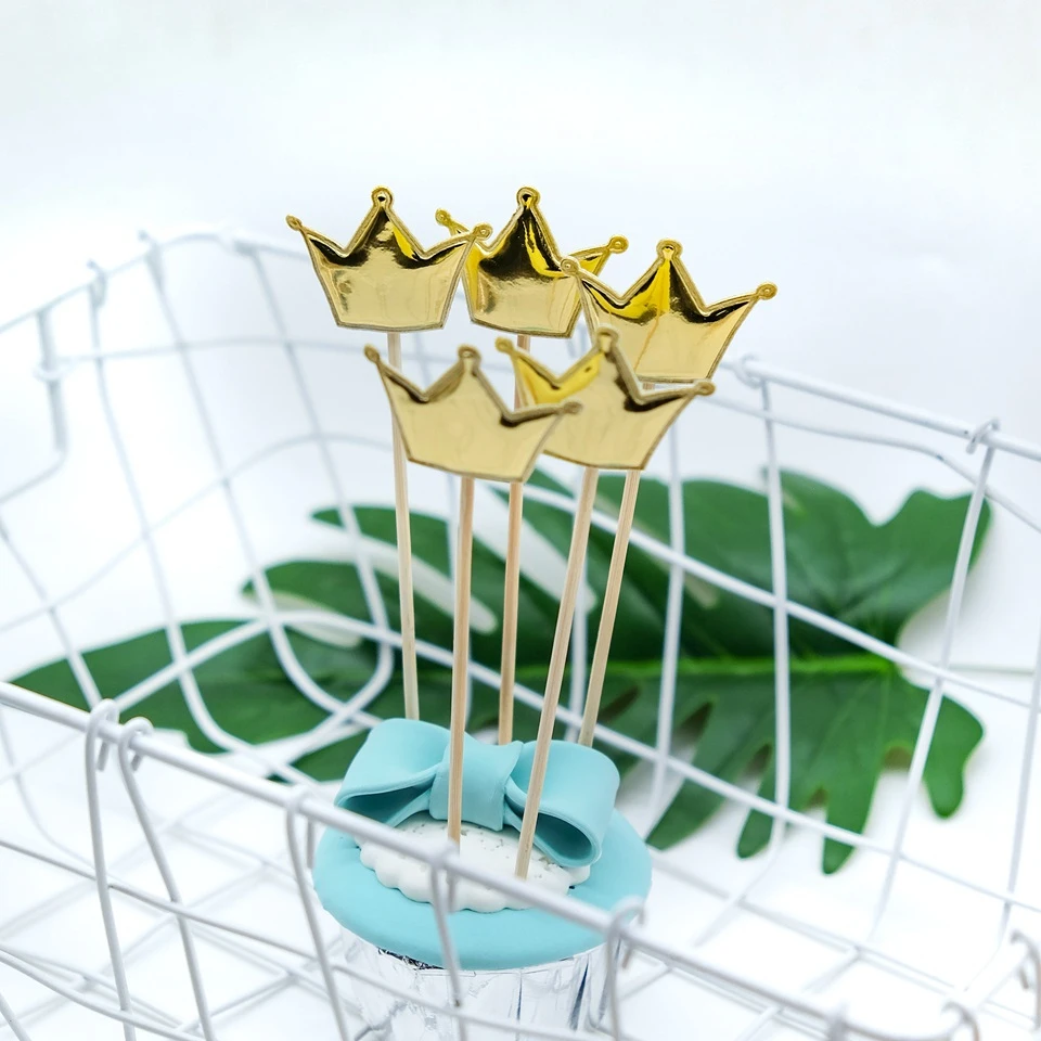 10pcs Gold star 10 шт. счастливые топперы для торта на день рождения оформление коктейлей Топпер выбор вечерние сувениры для DIY Baby Shower/день рождения поставки - Цвет: 10pcs Gold star