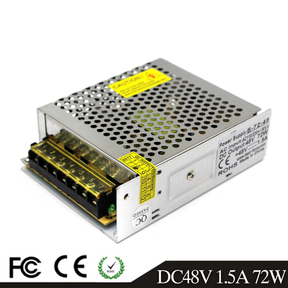 Новая модель 48V 1.5A 72W Драйвер импульсного источника питания для CNC шагового