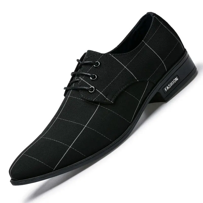 

New Men's Shoes Men Dress Shoes Leather Breathable Leisure Business Canvas Formal Shoes Men Zapatos De Hombre