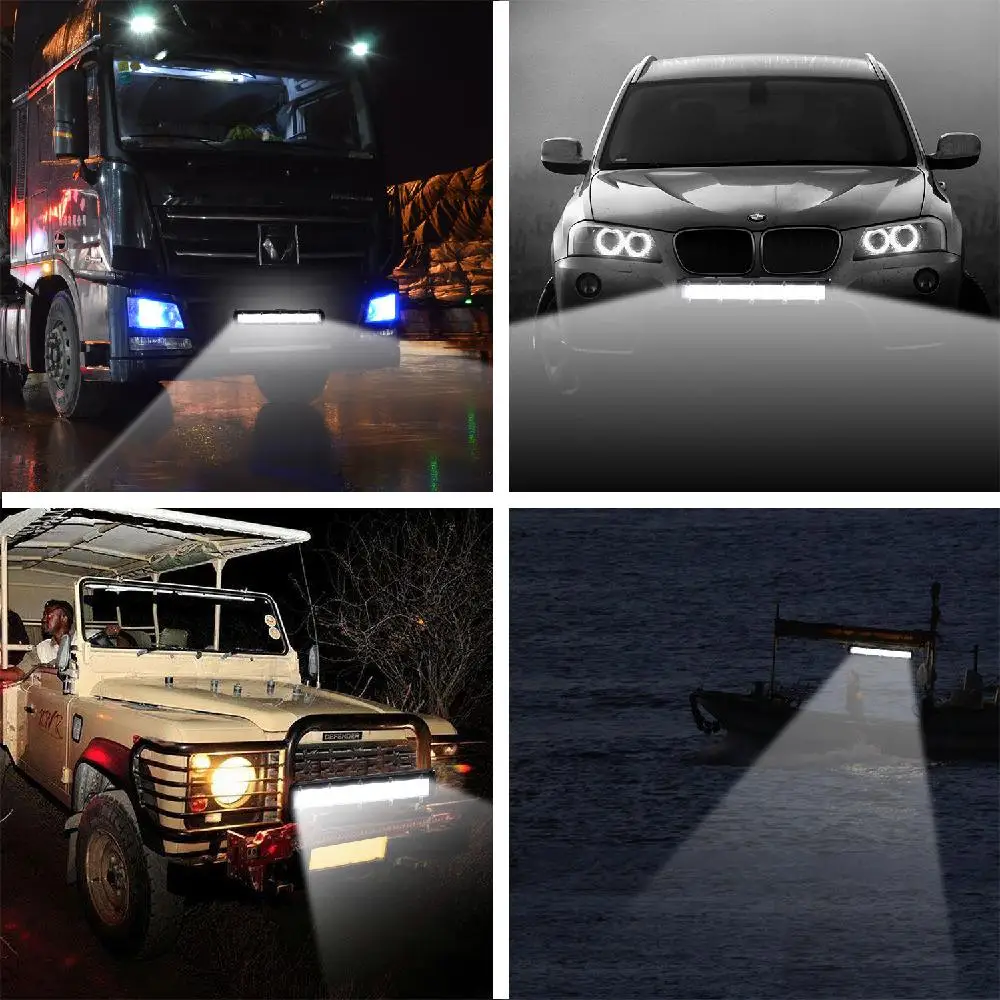 

HiMISS 7" 120W LED Work Light Bar Spot Beams 6000K Super Bright Headlight Driving Light