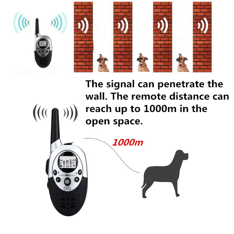 Ошейник для дрессировки собак с дистанционным управлением перезаряжаемый