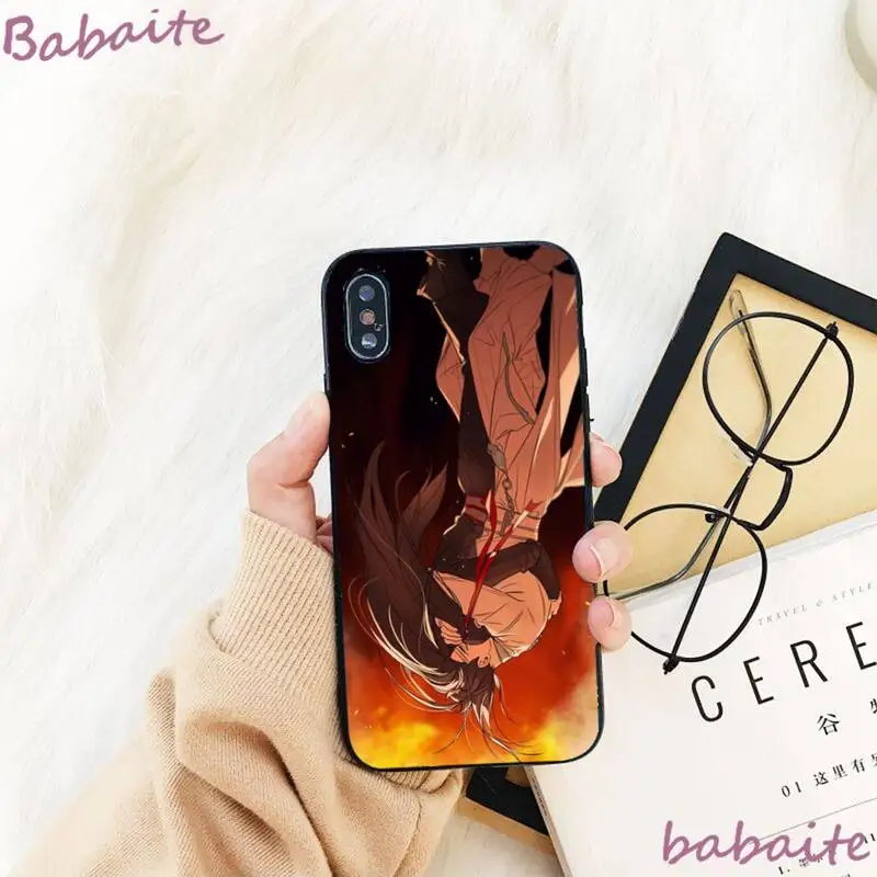 

Babaite Anime Mo Dao Zu Shi Black TPU Phone Case For iPhone 8 7 6 6S Plus X XS MAX 5 5S SE XR 11 11pro promax 12 12Pro Promax