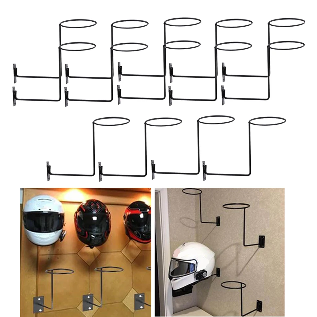 14pcs Aluminum Helmet Rack Wall Display Storage Holder Motorcycle Motorbike | Автомобили и мотоциклы