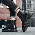 Мужские уличные Ботинки Martin на шнуровке на низком каблуке Martens Botas Mujer повседневные ботильоны обувь унисекс кожаные ботинки челси