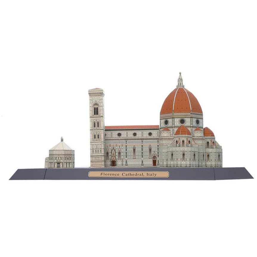 

Italy Florence Cathedral DIY 3D Paper Model Building Kit Cardboard Art Crafts Child Educational Puzzle Toys