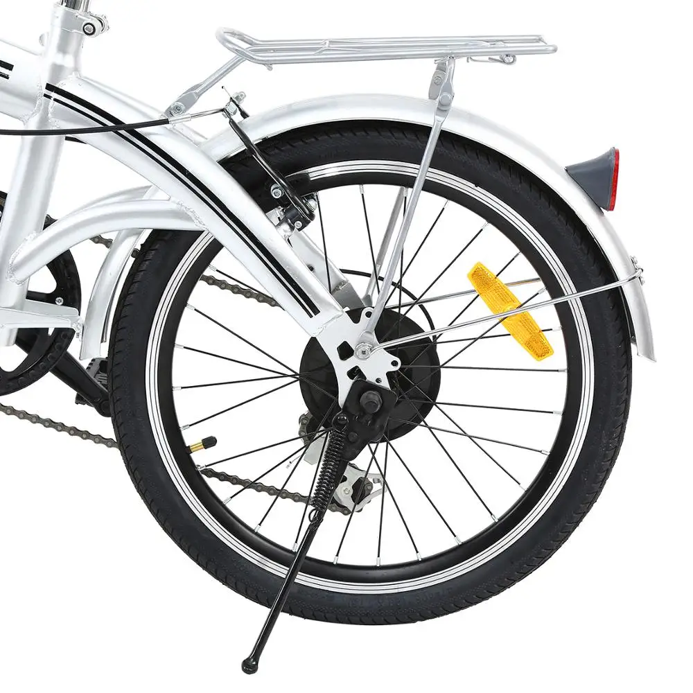 

Yonntech 20 inch Shimano Brakes 7 Speed Silver Folding Bike Adult Bicycle